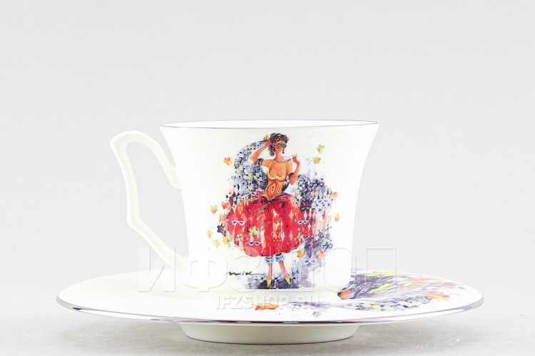 Чашка с блюдцем кофейная ф. Юлия рис. Осень 