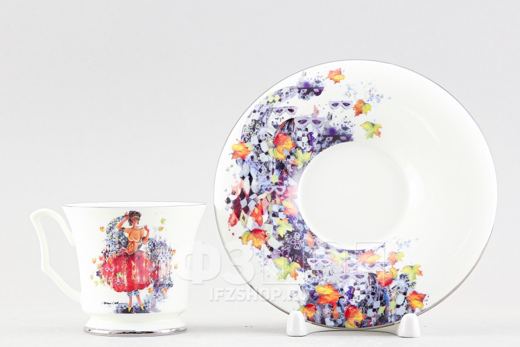 Чашка с блюдцем кофейная ф. Юлия рис. Осень 