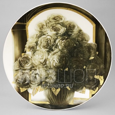 Блюдо декоративное 45 см рис. Розы