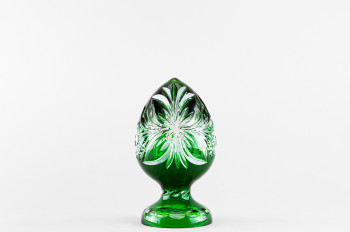 Яйцо пасхальное, высота 18 см, зеленый наклад