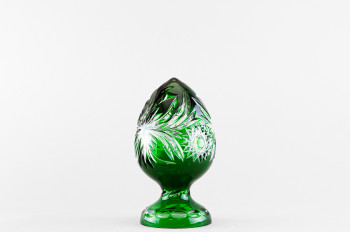 Яйцо пасхальное, высота 18 см, зеленый наклад