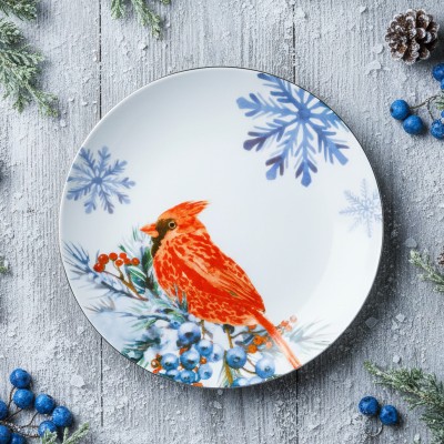 Тарелка плоская 24 см ф. Универсал рис. Зимнее утро