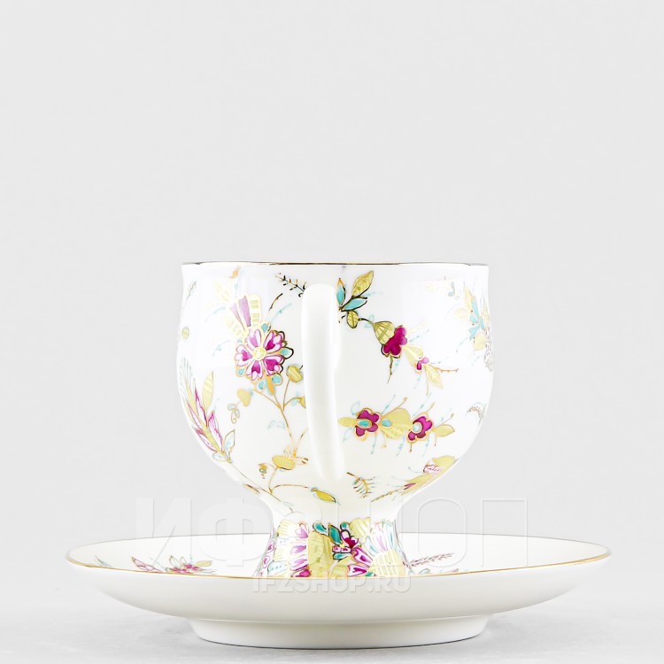 Чашка с блюдцем кофейная ф. Классическая-2 рис. Золотые ветви в Москве