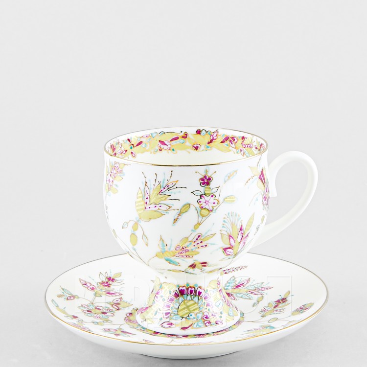 Чашка с блюдцем кофейная ф. Классическая-2 рис. Золотые ветви в Москве