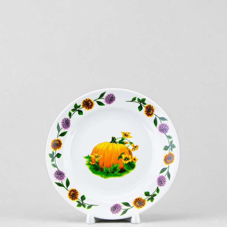 Тарелка плоская 17.5 см ф. Гладкий край рис. Тыковка в Москве