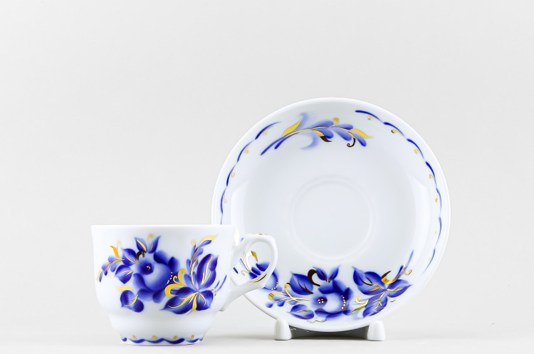 Чашка с блюдцем чайная ф. Тюльпан рис. Татьяна 