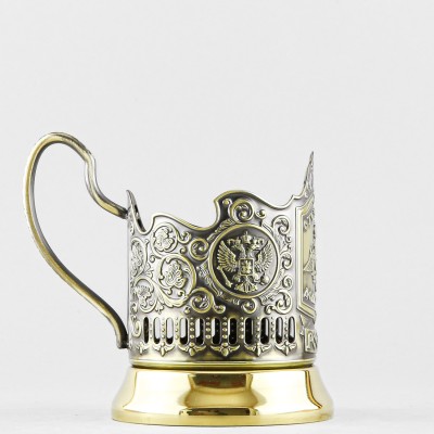 Подстаканник латунный, Отечество. Долг. Честь