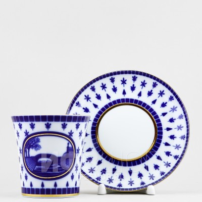 Бокал с блюдцем ф. Ленинградский рис. Верхне-Лебяжий мост