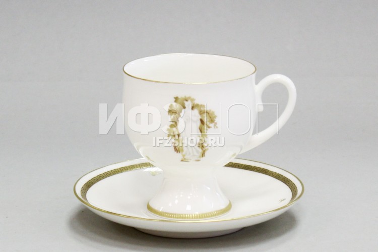 Чашка с блюдцем кофейная ф. Классическая-2 рис. Музы Летнего сада №1 в Москве