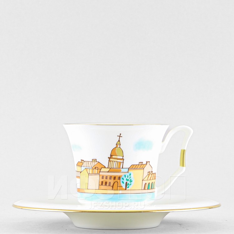 Чашка с блюдцем кофейная ф. Юлия рис. Петербург в Москве