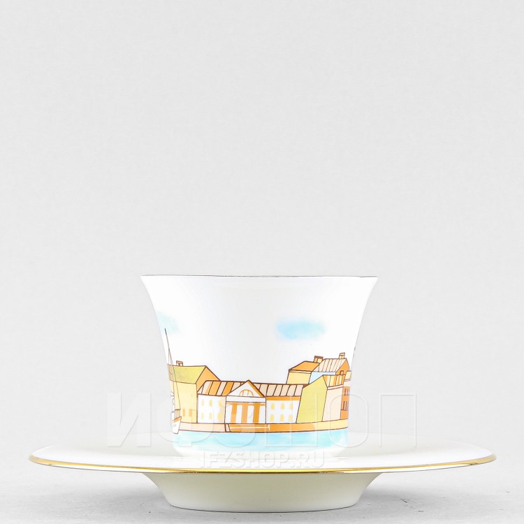 Чашка с блюдцем кофейная ф. Юлия рис. Петербург в Москве