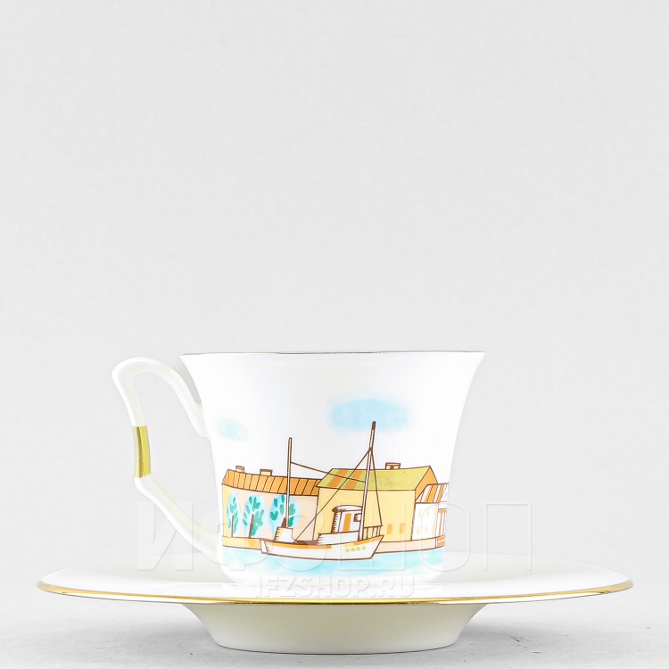 Чашка с блюдцем кофейная ф. Юлия рис. Петербург в Москве