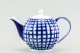 Чайник заварочный ф. Тюльпан рис. Кобальтовая клетка (без золота)