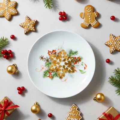 Тарелка плоская 17.5 см ф. Универсал рис. Пряник