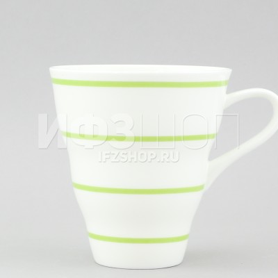 Бокал ф. Волнистый рис. Полоски. Зеленый