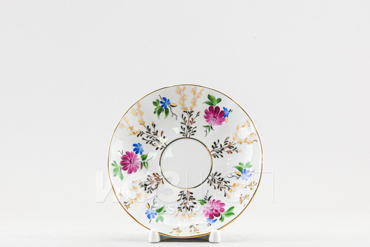 Блюдце для чайной чашки ф. Тюльпан рис. Золотые травки 