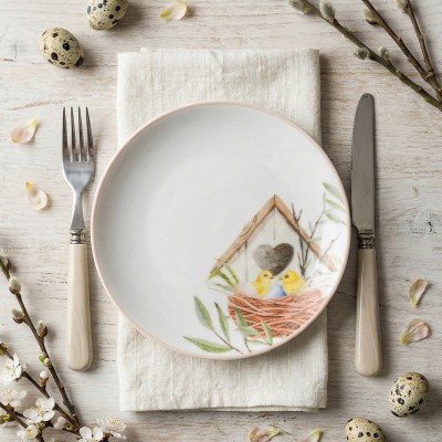 Тарелка плоская 17.5 см ф. Универсал рис. Sweet Home / Милый дом