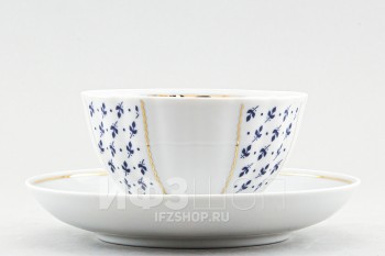 Чашка с блюдцем чайная ф. Белый лебедь рис. Ситец