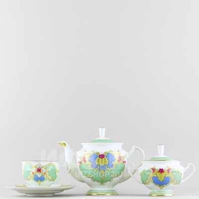 Сервиз чайный ф. Айседора рис. Аквамарин, 14 предметов