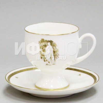 Чашка с блюдцем кофейная ф. Классическая-2 рис. Музы Летнего сада №2