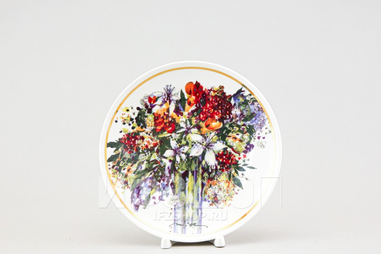 Декоративная тарелка 19.5 см рис. Весенний букет 