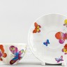 Чашка с блюдцем чайная ф. Тюльпан рис. Шафрановые бабочки 