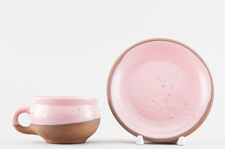 Чашка с блюдцем чайная ф. Штрих рис. Панакота 