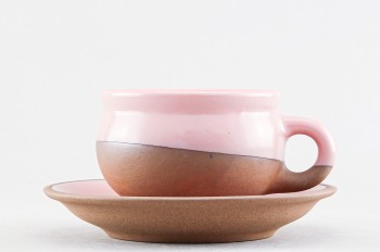 Чашка с блюдцем чайная ф. Штрих рис. Панакота