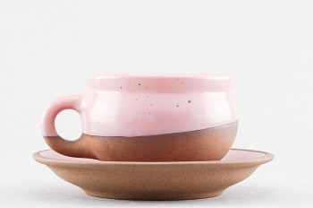 Чашка с блюдцем чайная ф. Штрих рис. Панакота