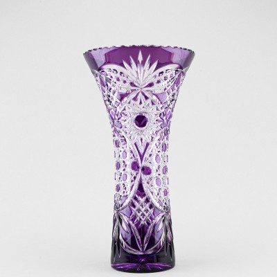 Ваза для цветов, высота 31 см, фиолетовый наклад, 745/6