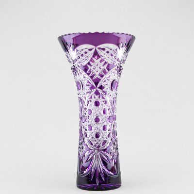 Ваза для цветов, высота 31 см, фиолетовый наклад, 745/6