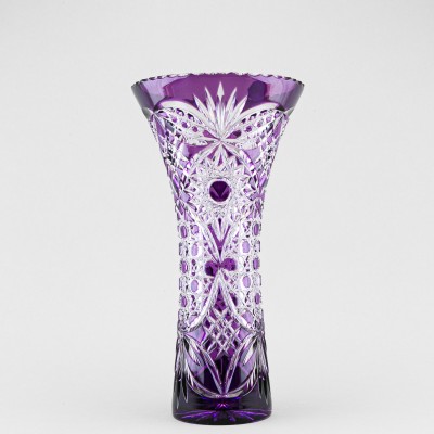 Ваза для цветов, высота 31 см, фиолетовый наклад, 745/6