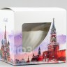 Чашка с блюдцем кофейная ф. Витая рис. Золотой кантик в подарочной упаковке (Москва)