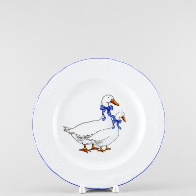 Тарелка плоская 24 см ф. Надежда рис. Гуси