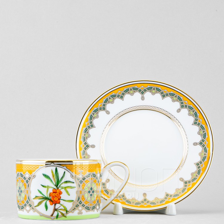 Чашка с блюдцем чайная ф. Соло рис. Облепиха сибирская в Москве