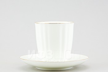 Чашка с блюдцем кофейная ф. Ветерок рис. Золотой кантик