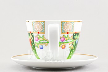 Чашка с блюдцем чайная ф. Вега рис. Морозный январь