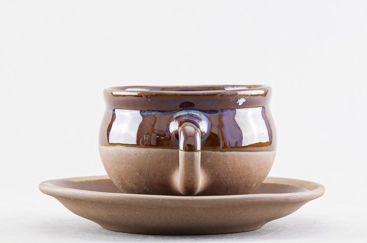 Чашка с блюдцем чайная ф. Штрих рис. Брауни 