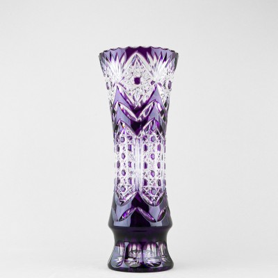 Ваза для цветов, высота 32 см, фиолетовый наклад, 5/2