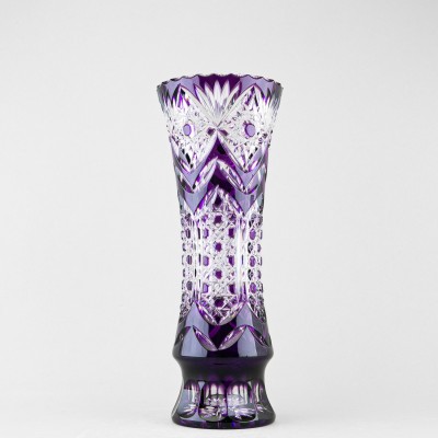 Ваза для цветов, высота 32 см, фиолетовый наклад, 5/2