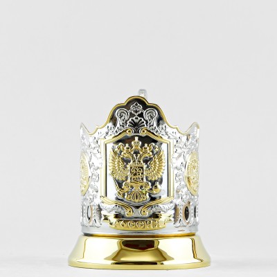 Подстаканник с позолотой, Герб РФ