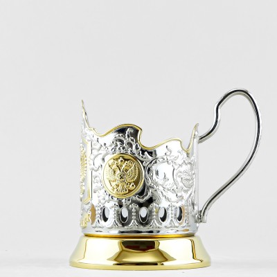 Подстаканник с позолотой, Герб РФ