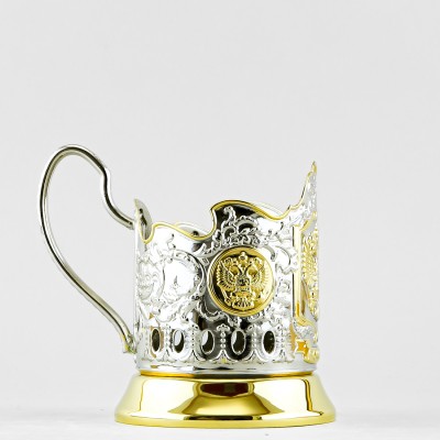 Подстаканник с позолотой, Герб РФ