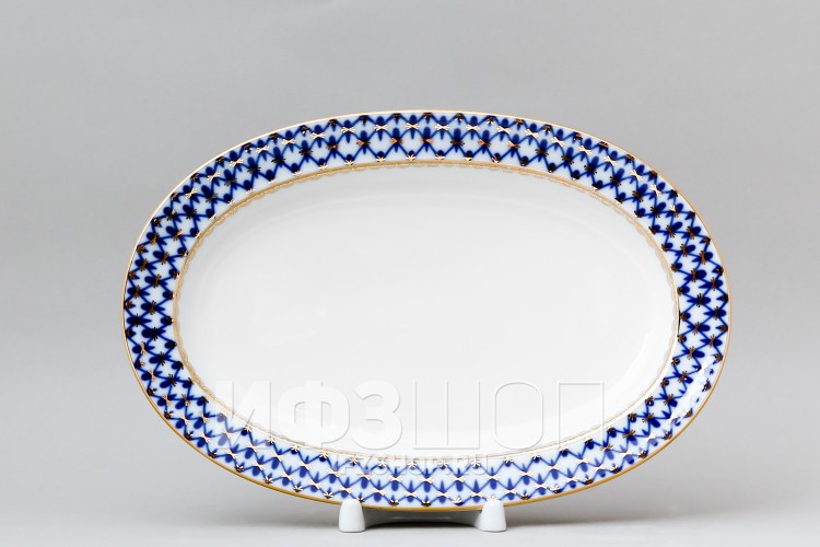 Блюдо овальное 28 х 20 см ф. Молодежная рис. Кобальтовая сетка в Москве