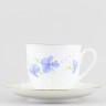 Чашка с блюдцем кофейная ф. Ландыш рис. Голубые цветы в Москве