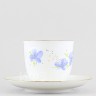 Чашка с блюдцем кофейная ф. Ландыш рис. Голубые цветы в Москве