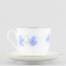 Чашка с блюдцем кофейная ф. Ландыш рис. Голубые цветы в Москве