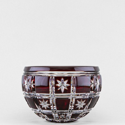 Ваза для сервировки, диаметр 18 см, бордовый наклад, 1807/1