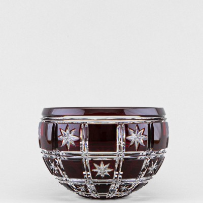 Ваза для сервировки, диаметр 18 см, бордовый наклад, 1807/1