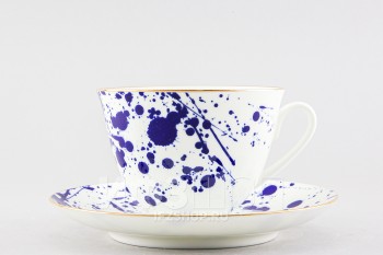 Чашка с блюдцем чайная ф. Весенняя-2 рис. Splash